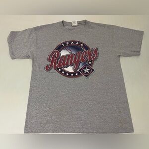 Vintage Logo Athletic‎ Texas Rangers Tultex Gray Men’s Shirt Size XL 90’s